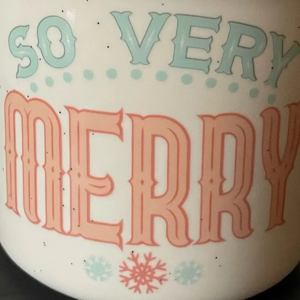 Peppermint & Pine “So Very Merry” Retro Ceramic Christmas Mug